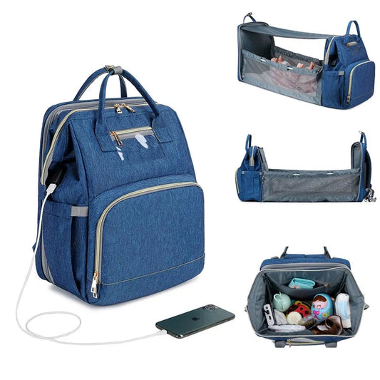 Portable Baby Bed Diaper Bag